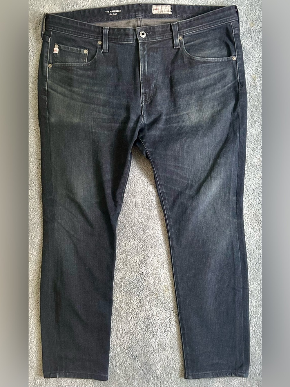 AG Adriano Goldschmied The Matchbox Slim Straight Jeans - 36 - Dark Rinse